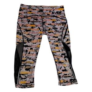 Lululemon Sun Runner Crop Inversion Multi Color Yoga Pants